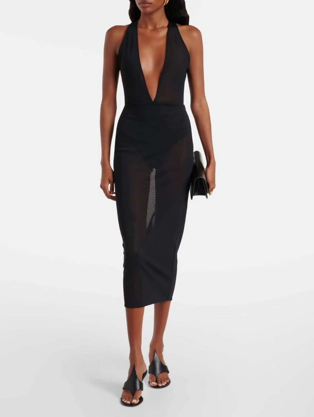 Alex Perry Sheer midi dress